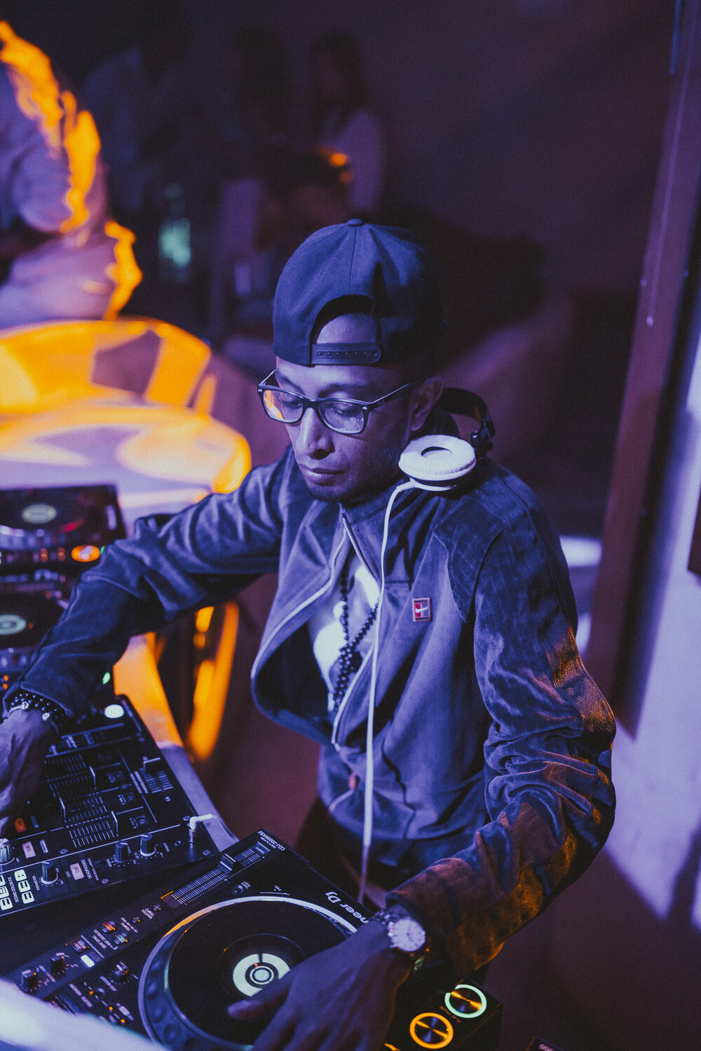 DJ Firestarr on the decks, Marbella