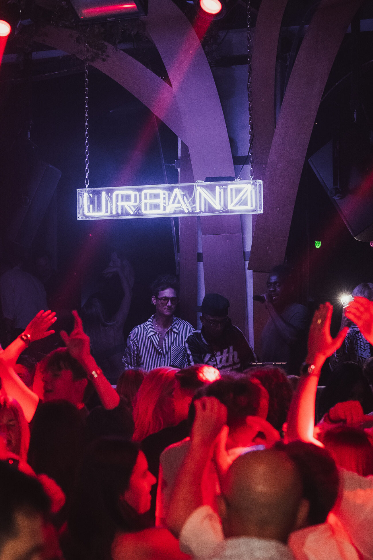 DJ Firestarr performing to a crowd