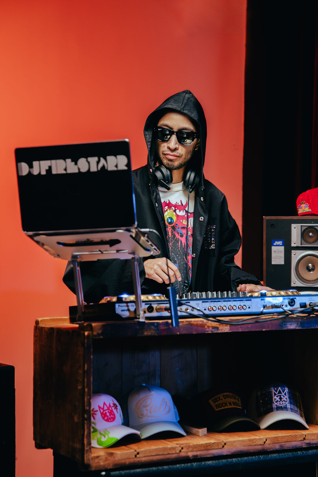 DJ Firestarr on the decks